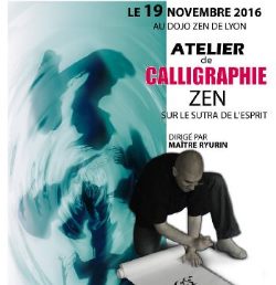 Atelier de calligraphie au dojo zen de Lyon