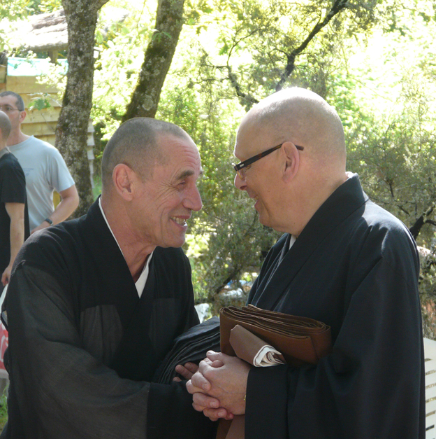 Master zen Keisen Vuillemin with Master Myoken Bec