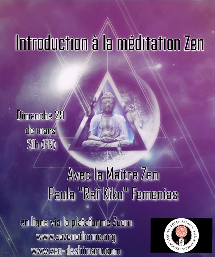 Initiations à zazen via zoom