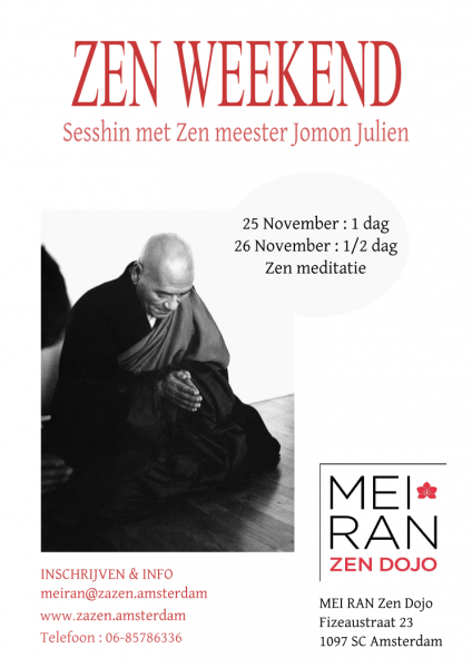 Sesshin Amsterdam avec Maître Françoise Jomon Julien