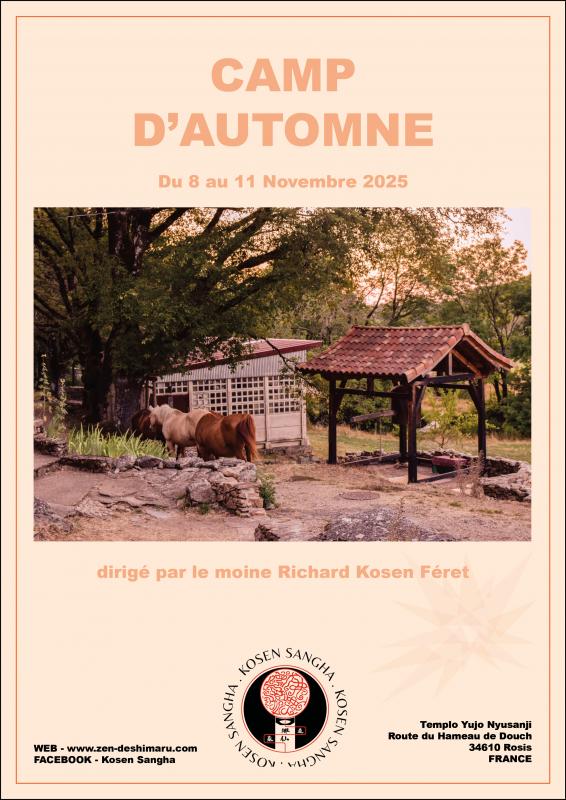 Camp d'automne 2025 : Zazen la méditation Zen, Temple du Caroux près de Montpellier