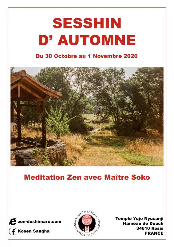 Camp d'automne 2020: Zazen la méditation Zen, Temple du Caroux près de Montpellier