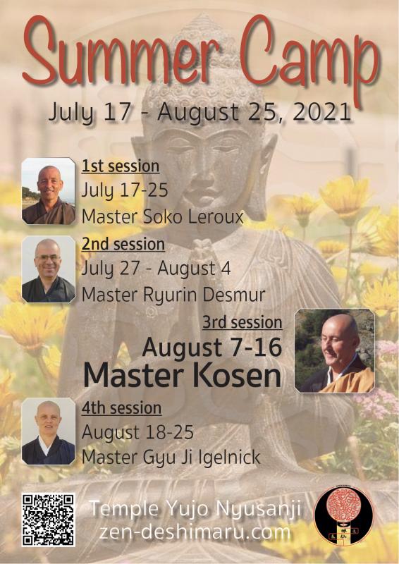 Summer Camp 2021 Summer Camp 2021: Zazen the méditation Zen, Caroux Temple near of Montpellier