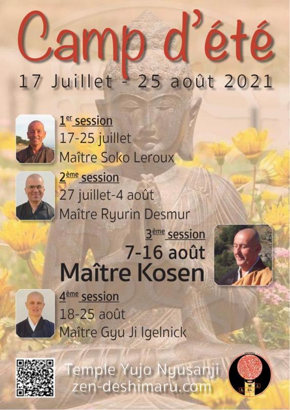 Camp d'été 2021 Camp d'été 2021: Zazen la méditation Zen, Temple du Caroux près de Montpellier