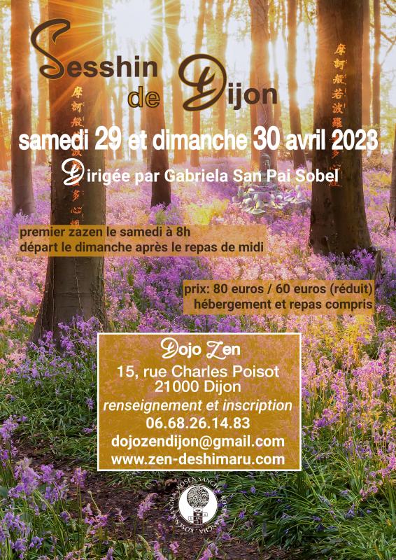 Sesshin de Dijon 2023 : Zazen la méditation Zen, Dojo Zen de Dijon