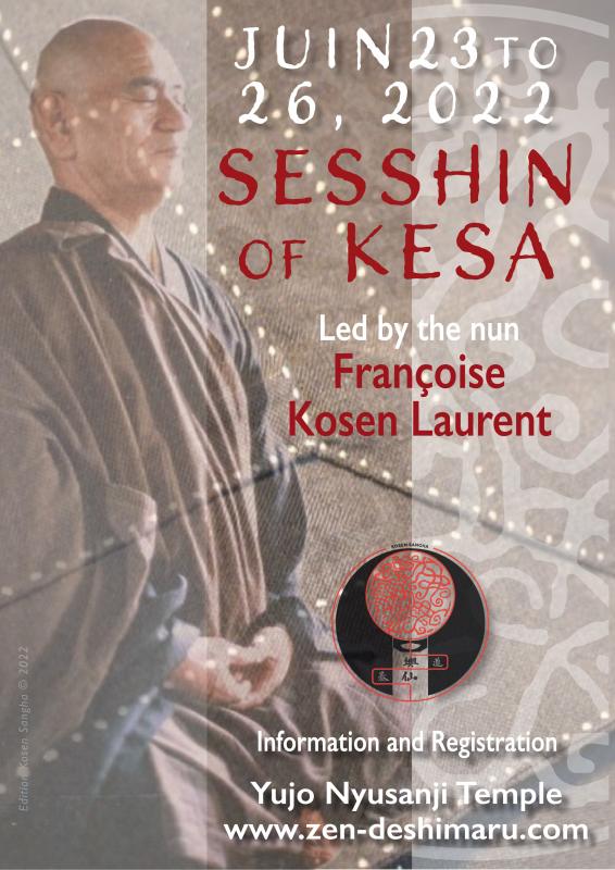 Sewing the Kesa 2022: Zazen the méditation Zen, Caroux Temple near of Montpellier