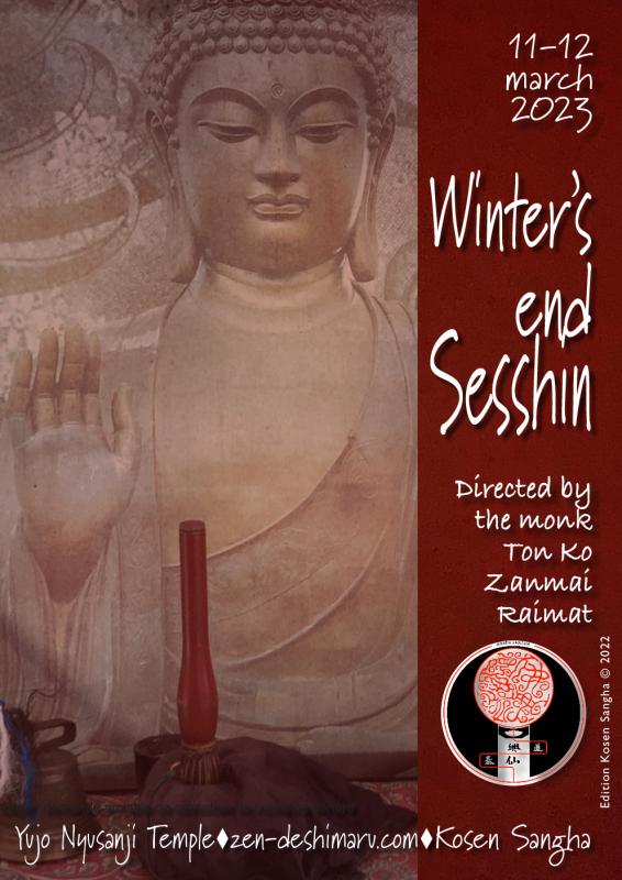 Winter's end sesshin 2023 : Zazen the méditation Zen, Caroux Temple near of Montpellier
