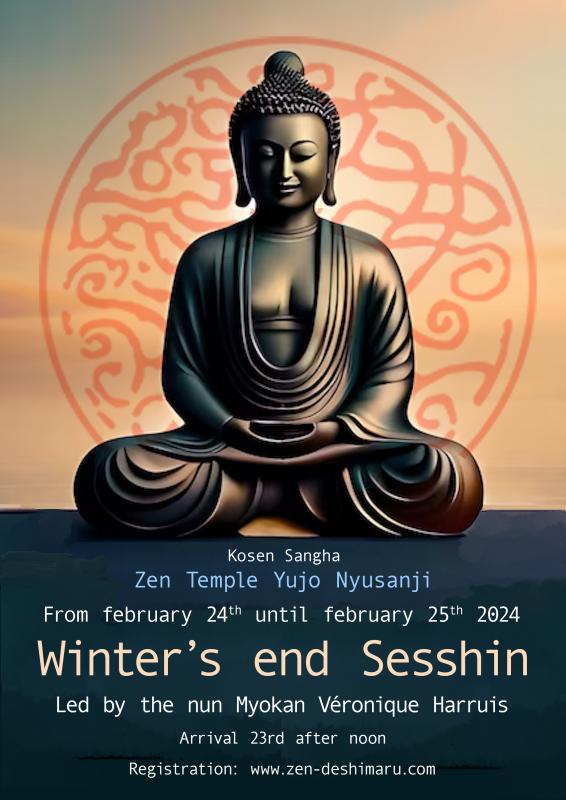 Winter's end sesshin 2024 : Zazen the méditation Zen, Caroux Temple near of Montpellier