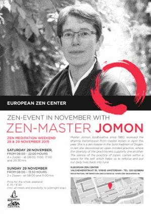 Sesshin Amsterdam avec Maître Jomon