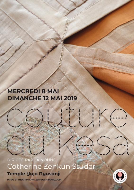 Couture du Kesa 2019: Zazen la méditation Zen, Temple du Caroux près de Montpellier