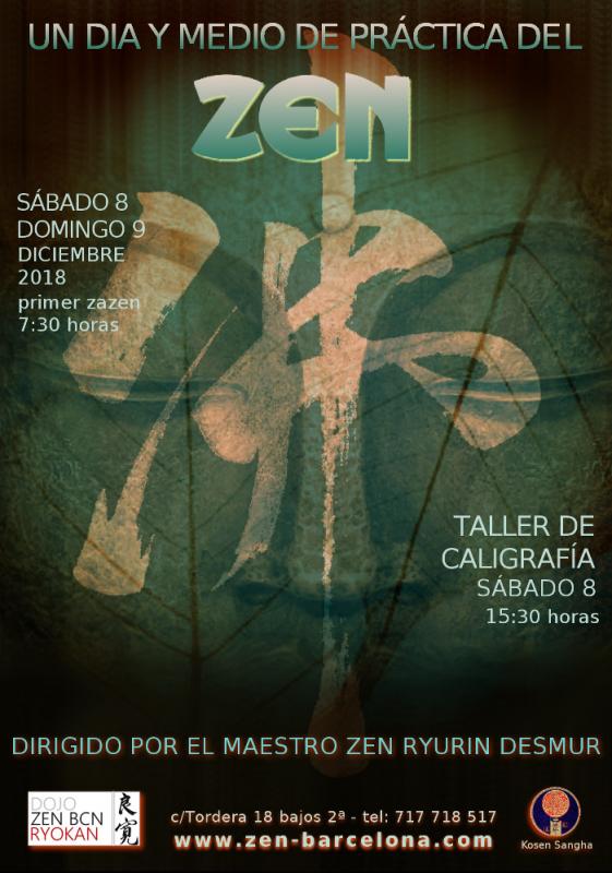 Sesshin and Calligraphy in Barcelone 2018, Dojo Zen meditation