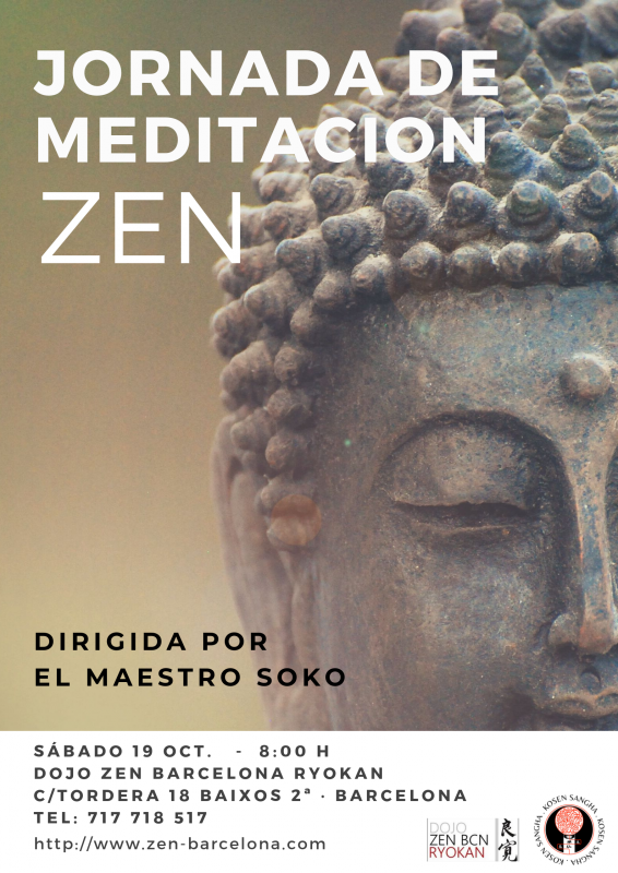 Jornada de meditación Dojo Zen Barcelona Ryokan 19 Octubre 2019 