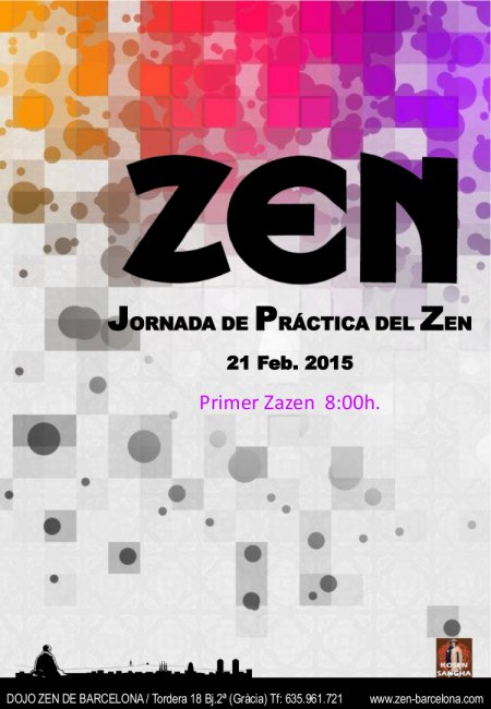 Dojo Zen de Barcelona, jornada práctica Febrero 2015