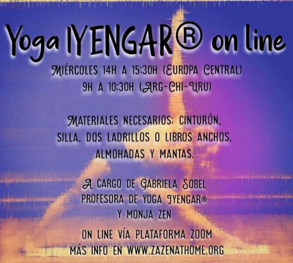 Cursos de Yoga Iyengar online, con Gabriela San Paï Sobel, monja Zen