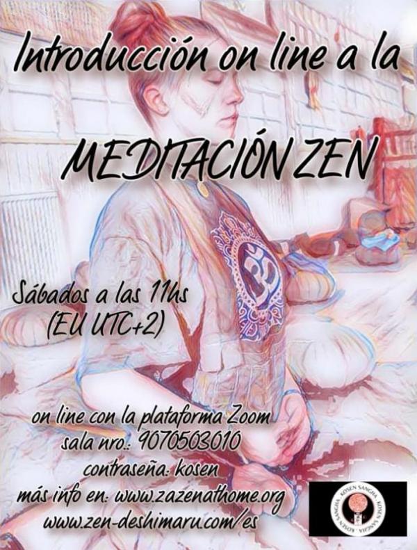 Introducción a la meditación zen en línea y en vivo, cada sabado!