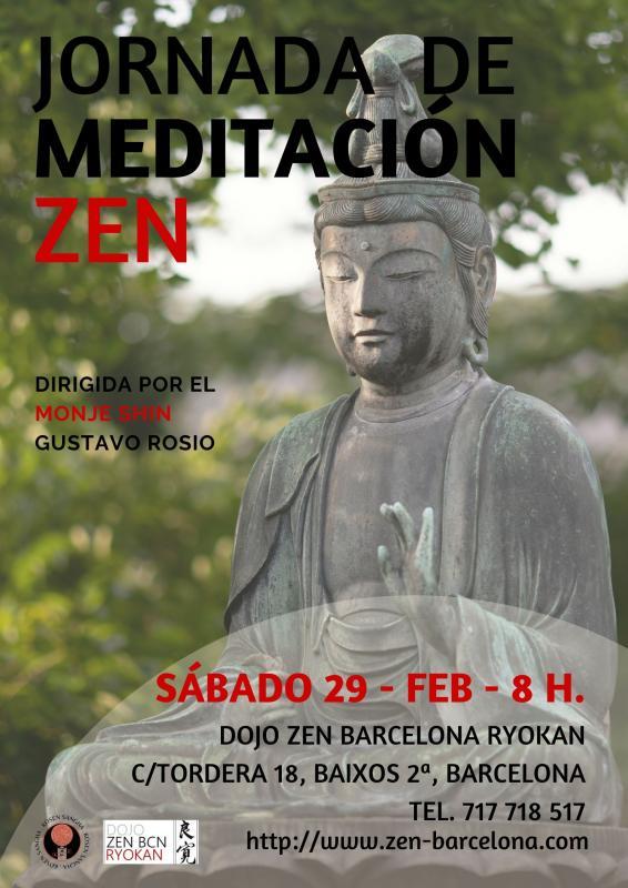 Jornada Meditación Dojo Zen Barcelona Ryokan 29 Febrero 2020