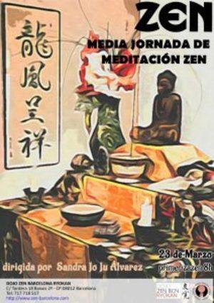 Media Jornada de práctica de zazen en el dojo zen de Barcelona