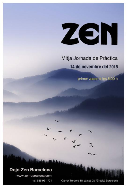 Media jornada Noviembre en dojo zen Barcelona