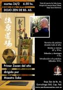 Soko en el dojo zen de buenos aires, primer zazen de marzo