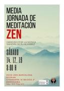 Media Jornada de Meditación Zen 14.12.2019 Dojo Zen Barcelona Ryokan