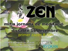Media Jornada meditación Zen Diciembre 2017 Barcelona 