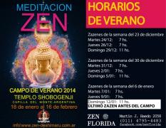 Horarios de Zazen en el dojo zen de Florida