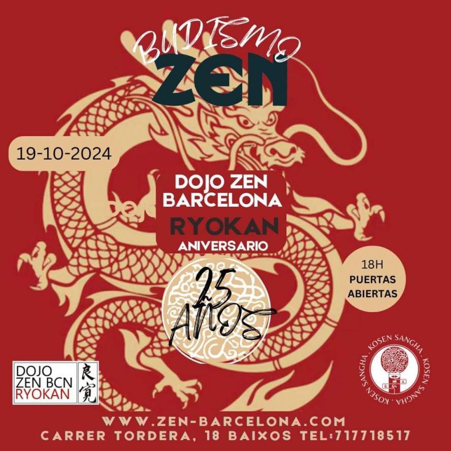 Affiche 25 ans du dojo de Barcelone